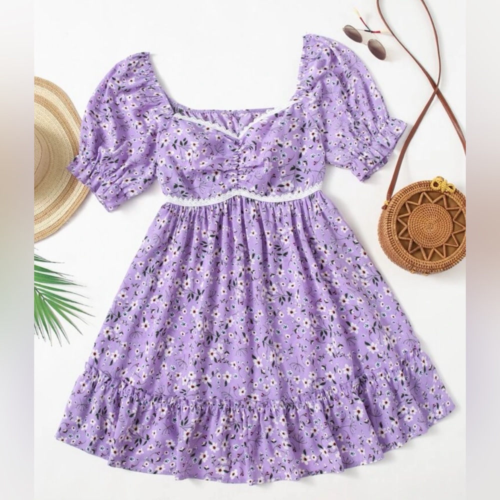 Floral purple dress wore it once disney bounding for rapunzel.